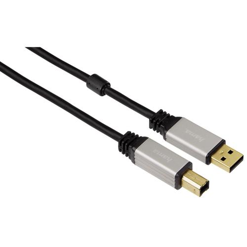 Câble USB 2.0, fiche USB A mâle - fiche USB B mâle, blindé, noir, 1,80m