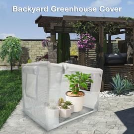 Mini serre de jardin transparente à 4 couches, couverture de