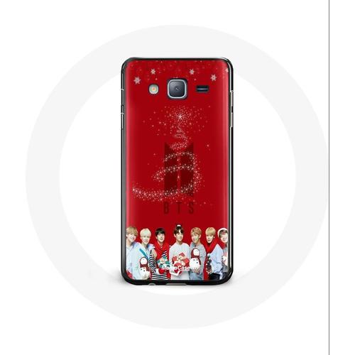 Coque Pour Samsung Galaxy J3 Bts Bangtan Garçons Fond Rouge Cadeau De Noël 2023