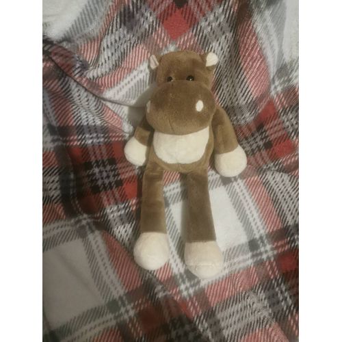 Doudou Peluche Hippipotame Marron Écru Nicotoy Total
