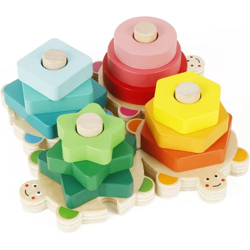 Jouet Enfant, En Bois 2 3 4 Ans, Montessori Enfants Jeux Educatif Géométriques Forme Stack Tri, Pour Enfants Garçon, Fille