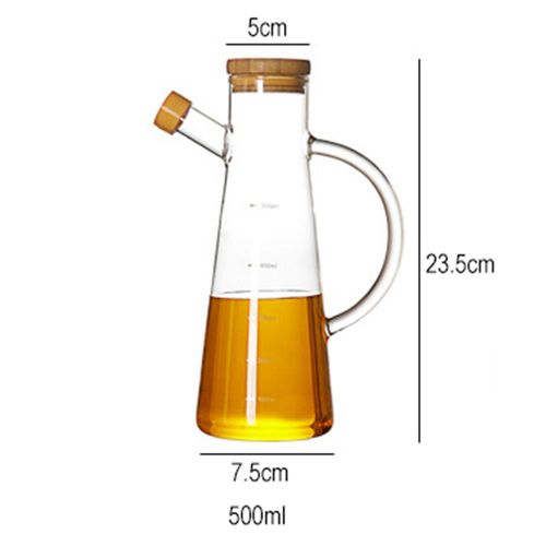 Distributeur D'huile En Verre, Bouteille D'huile D'olive De Cuisine, Pot De Sauce Étanche, Bouteille De Vinaigre, Bouteille Verseur D'huile De Saucière, Distributeur De Miel