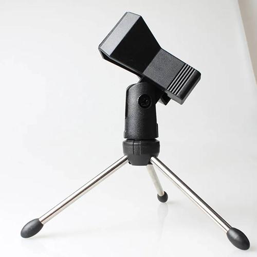 Trépied réglable avec pince pour micro de bureau, appareil-photo, caméra, caméscope prise vue statique