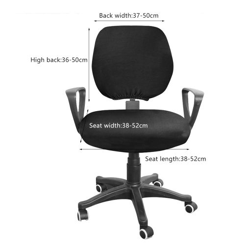 Housse De Chaise D'ordinateur En Spandex Et Polyester, Amovible, Élastique, Pour La Maison Et Le Bureau