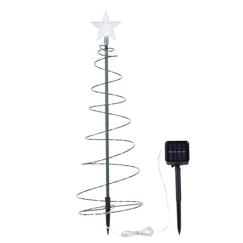 Lampe Led Solaire En Pvc Pour Arbre De Noël, Luminaire Décoratif D'intérieur En Forme De Spirale, Idéal Pour Une Fête Ou Des Vacances