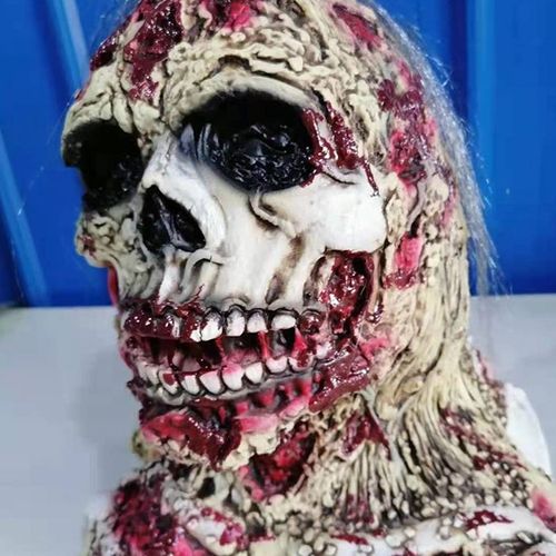 Masque En Latex Pour Adultes, Masque D'horreur Halloween, Masque De Zombie, Biochimique, Masque De Zombie Sanglant, Masque Effrayant Pour Adultes
