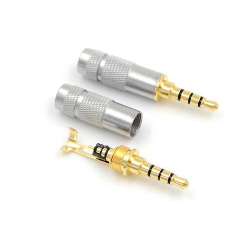 1PC 4 pôles stéréo casque mâle prise Jack Audio connecteur à souder