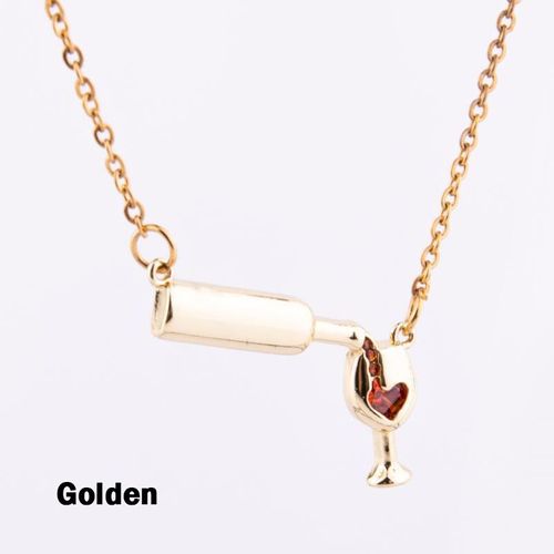 Collier En Verre De Vin Pour Femmes Et Filles, Pendentif, Accessoires De Cou, Nouvelle Mode, Smr88