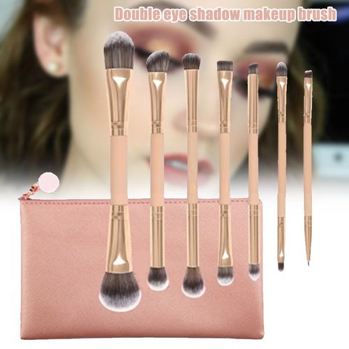 Ensemble De Pinceaux De Maquillage Double Face, 7 Pièces, Pour Blush, Nez, Fard À Paupières, Sourcils, Lèvres, Fond De Teint, Smr88 