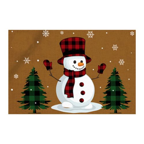 Paillasson De Noël Antidérapant Imprimé Bonhomme De Neige, Tapis De Bain Pour Enlever Le Sable, Pour Couloir, Salle De Bains, Cuisine, Décor De Maison
