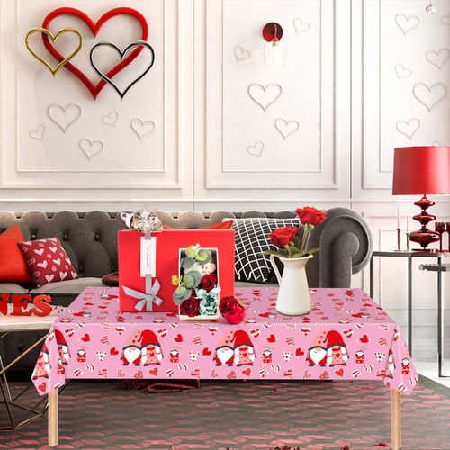 Nappe De Saint-Valentin Avec Motifs De C¿Ur, Rideaux En Tulle Avec Lumières, Avec Couleurs, Pour Mariage