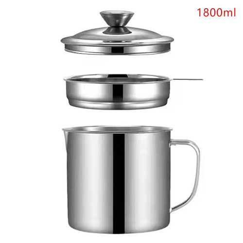 Pot À Filtre À Huile En Acier Inoxydable, Réservoir, Conteneur, Carafe De Stockage De Grande Capacité, Outils De Cuisine, Passoire À Huile
