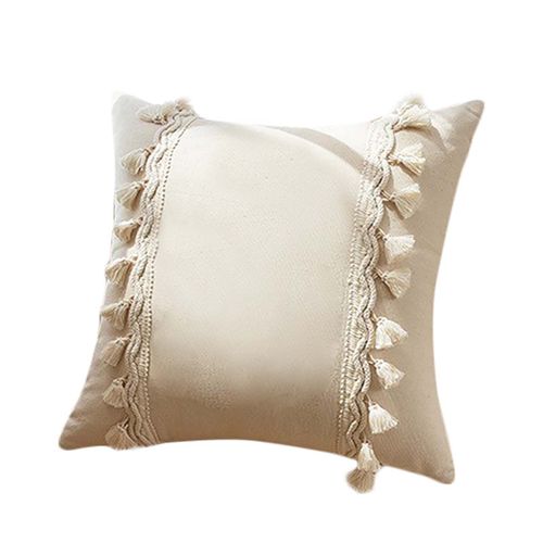 Housse De Coussin À Glands, Taie D'oreiller Touffue, Style Boho, Décoration Pour La Maison, Salon, Chambre À Coucher, Canapé, Carré, Rond, 45x45cm
