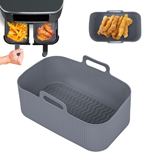 Plateau rectangulaire en Silicone pour friteuse à Air, 1 pièce, plateau de cuisson au four, panier réutilisable, plat d'insertion pour Ninja Foodi DZ201, accessoires de poêle