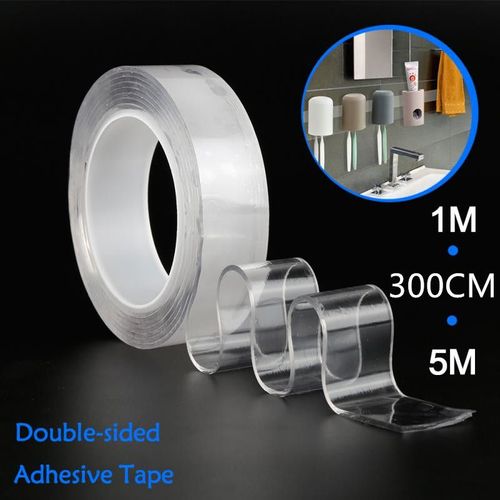 Nano bandes adhésives Double face, étanches, réutilisables, transparentes, pour cuisine, salle de bains, décoration de la maison