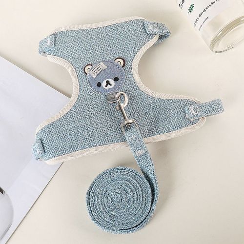 Harnais En Nylon Pour Animaux De Compagnie, Vêtement En Maille Ours, Poitrine Et Dos, Pour Chat, Chaton
