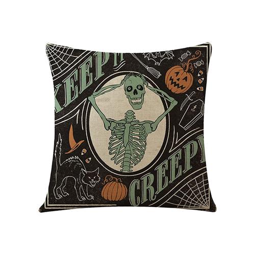 Housse De Coussin À Motif De Chauve-Souris Et Citrouille Foncée, Taie D'oreiller, Décoration De La Maison, 18x18 Pouces, Halloween, Nouvelle Collection 2022