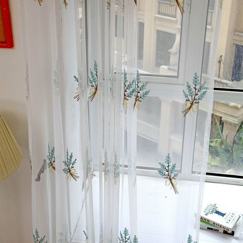 Rideaux En Tulle De Style Nordique Pour Chambre D'enfants, Salon, Traitements De Fenêtre Pour Enfants, Voile Pur Pour Rideaux De Cuisine, 1 Panneau