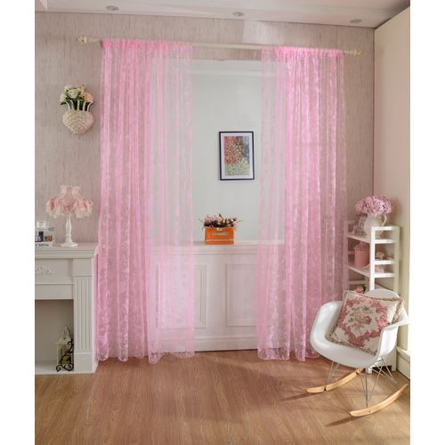 Rideau Transparent En Tulle Avec Fleurs Et Papillons, 100x200cm, Décor De Chambre À Coucher, Pour La Maison