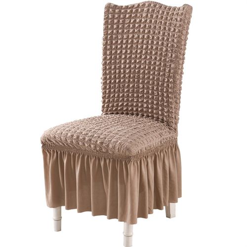 Housse De Chaise À Carreaux Avec Jupe, Élastique, Extensible, Pour Fête De Mariage