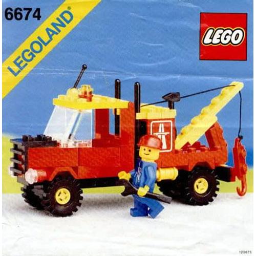 Lego Vintage Camion De Service Grue Dépanneuse Autoroute 6674 Crane Truck