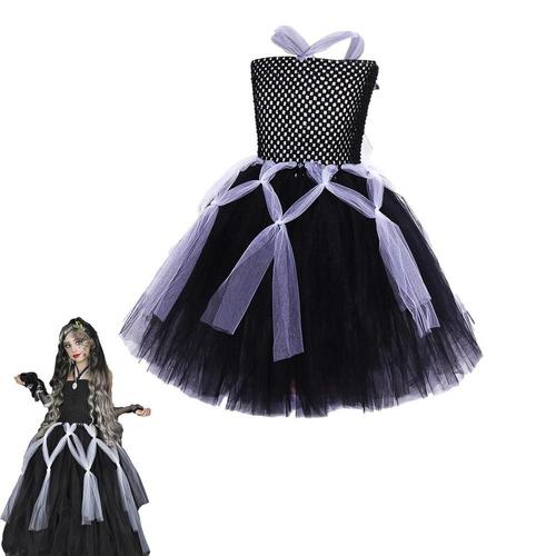 Costumes De Sorcières Pour Halloween, Robe De Luxe Et Gants Pour Filles, Costumes De Magicien Pour Halloween, Cosplay, Noël