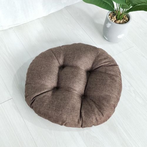 Coussin Rond En Coton Et Lin De 40x40cm, Coussin Rond Pour Chaise De Méditation, Tapis De Siège De Bureau, Tatami
