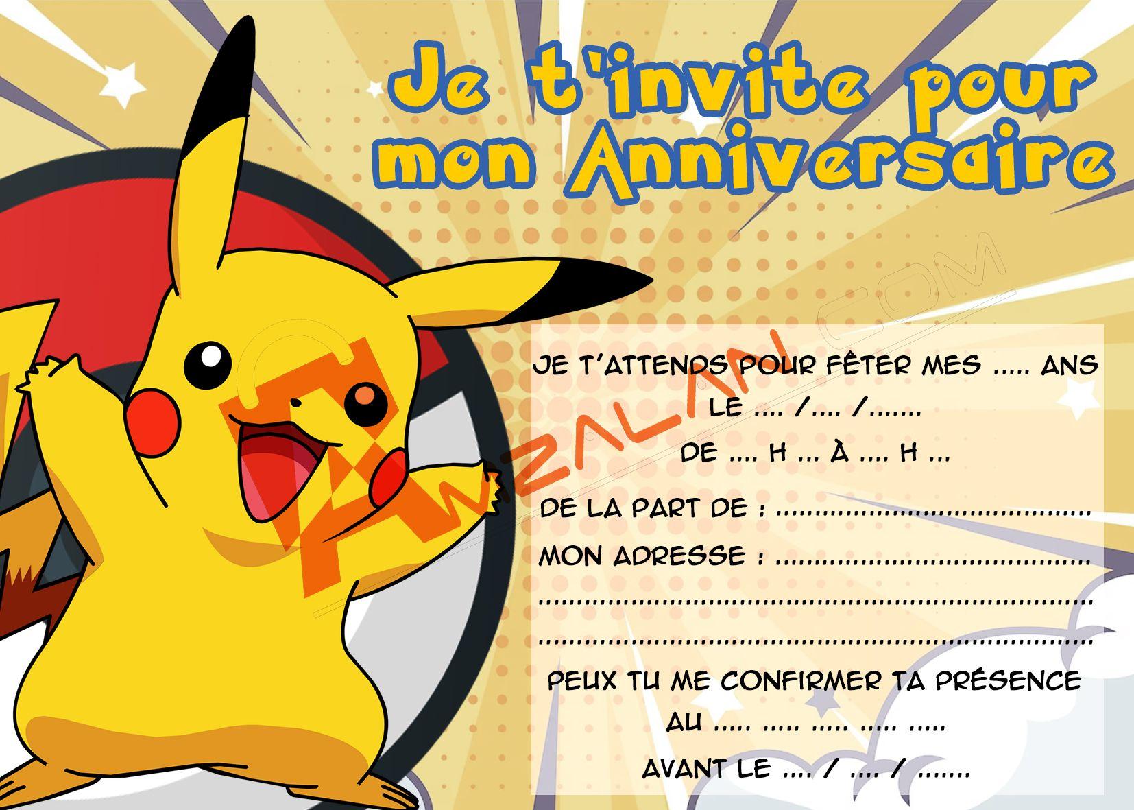 Carte d'anniversaire Pokemon personnalisée pour enfants, carte d' anniversaire, fils, fille, tout âge, petit-fils, petite-fille, ami, nièce,  neveu -  France
