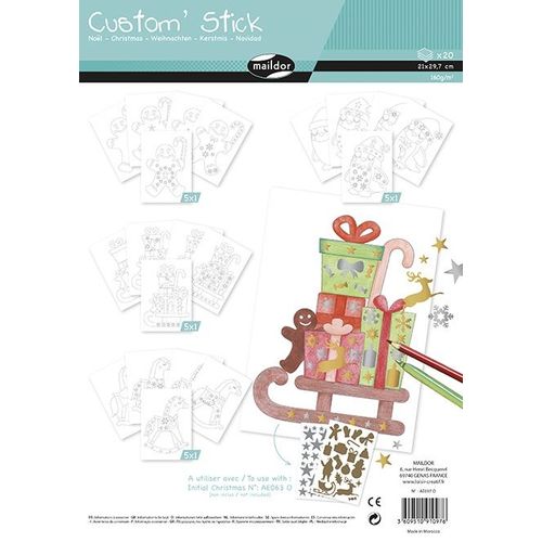 Maildor Custom' Stick, Sach 20f A4, Noël