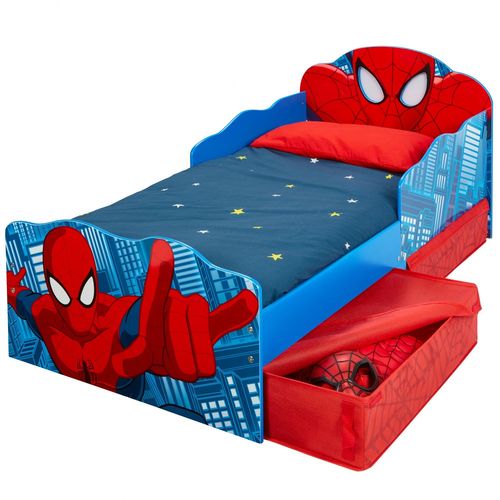 Marvel Lit Pour Garçons Spider-Man Avec Yeux Lumineux Et Rangement Sous Le Lit 