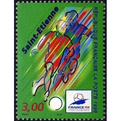 Timbre France 1996, Oblitéré - France 98 Coupe Du Monde De Football : Saint-Etienne - 3.00 Yt3012