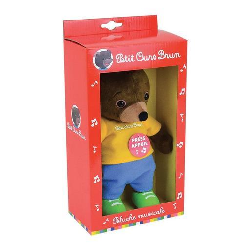 Jemini Petit Ours Brun - Peluche Musicale 20 Cm