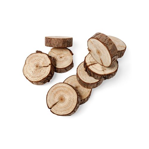 10 Rondins De Bois Naturel 5cm