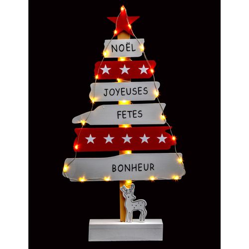 Sapin Avec Inscriptions Lumineux 50cm