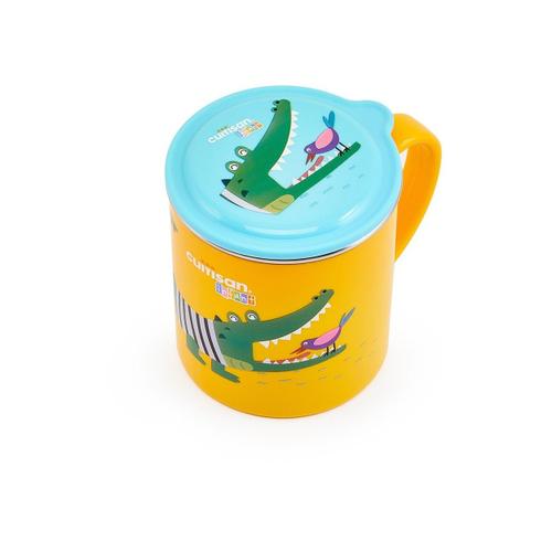 Tasse enfant crocodile en inox 300 ml jaune Cuitisan 