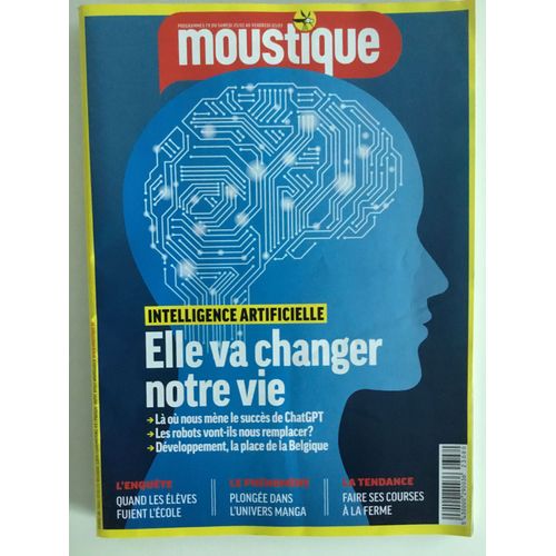 Moustique 5064 Dossier Intelligence Artificielle Didier Decoin Lize Spit Pierre Salvadori Damon Albarn Gorillaz Tsunami Manga