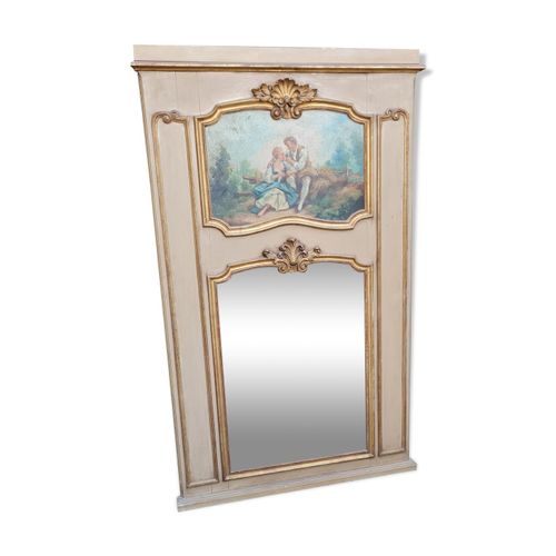 Miroir trumeau beige