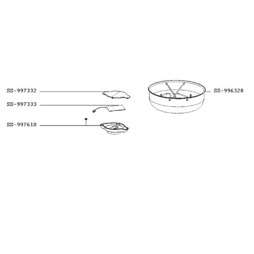 Enjoliveur de poignée (repère SS-997332) COOKEO Cuiseur vapeur (SS-997332 MOULINEX)
