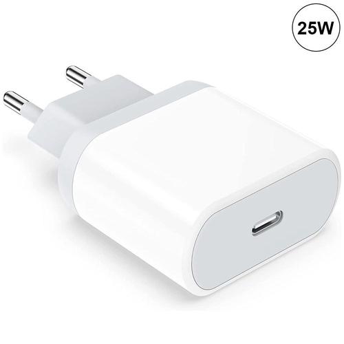 Chargeur Rapide Usb-C 25w Blanc Compatible Avec Samsung Galaxy S23+ S23 Ultra S22 Ultra S22+ - E.F.Connection