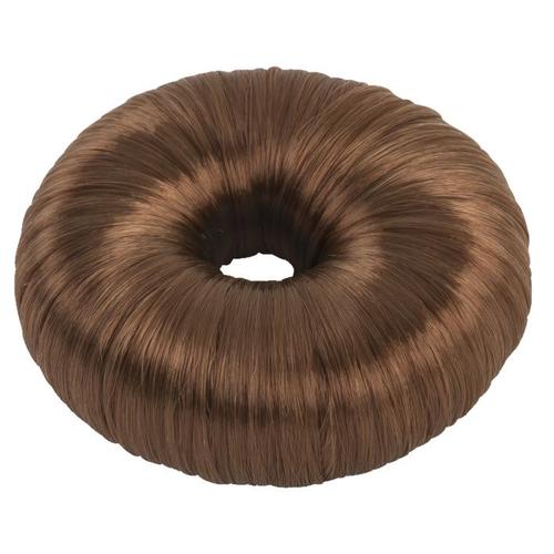 Bun Donut Chignon Accessoire Extensible Coiffure Femme Volume Cheveux Synthétiques Chatain