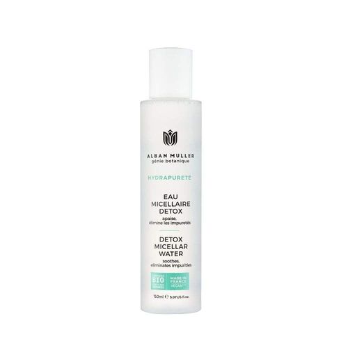 Eau Micellaire Détox Démaquille Les Yeux Et Lèvres Apaise Elimine Les Impuretés | Alban Muller Génie Botanique | Certifié Bio - Certifiée Ecocert Cosmos Organic - 150ml 