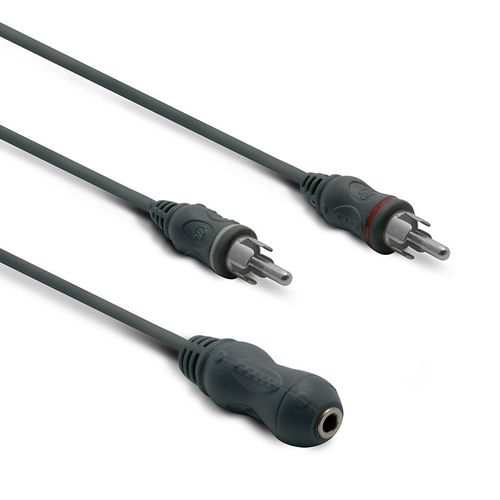 Adaptateur jack stéréo 3,5 mm fem./2 RCA mâle 0,1 m