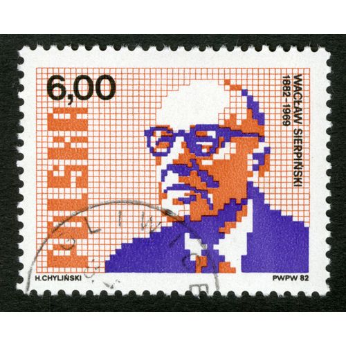 Timbre Oblitéré Polska,Waclaw Sierpinski 1882-1969,1982,Chylinski,6,00