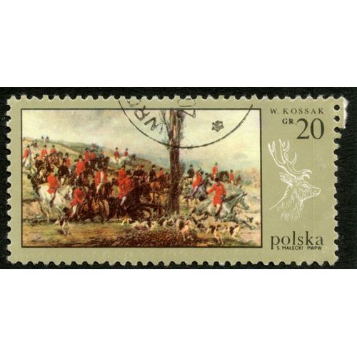 Timbre Oblitéré W.Kossak,Polska,Malecki,Gr 20