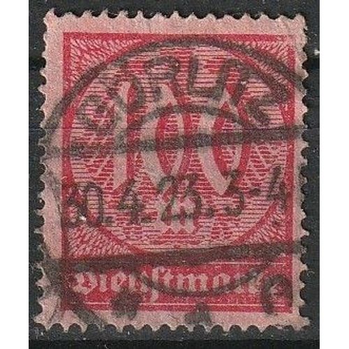 Empire Allemand, Chiffre 100 "Nouveau Disign" 1923 N° 36 Timbre Oblitéré Le 30 Avril 1923.