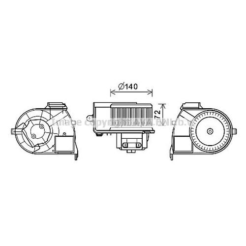 Moteur Électrique, Pulseur D'air Habitacle Ava Cooling Systems Rt8617 D'origine