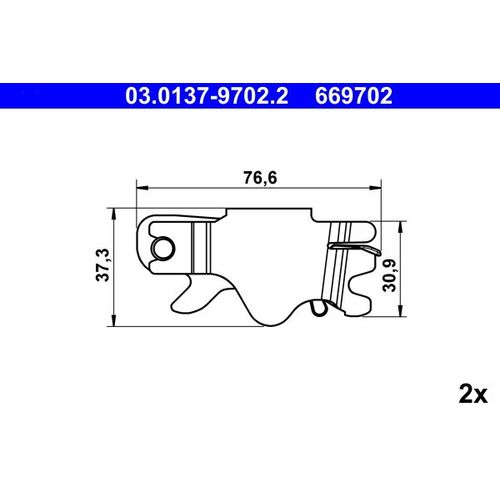 Kit D'accessoires, Mâchoires De Frein De Stationnement Ate 669702 D'origine