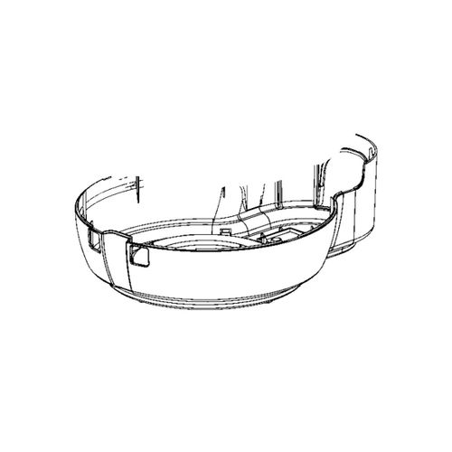 Corps blanc + enjoliveur - Friteuse (SS-1530000942 TEFAL, SEB)