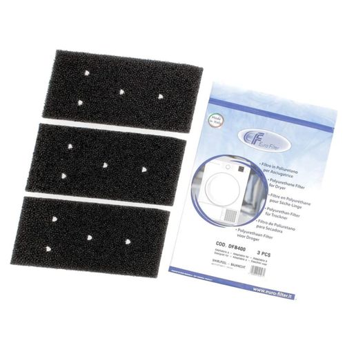Lot de 3 filtres mousse Sèche-linge (481010716911 LADEN WHIRLPOOL PRIVILEG BAUKNECHT KITCHENAID MAYTAG)