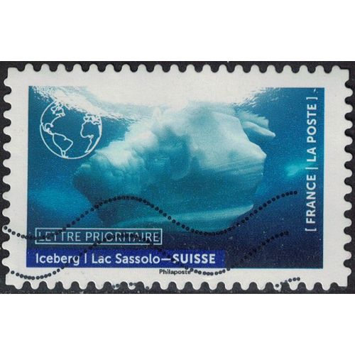 France 2022 Oblitéré Used Notre Planète Bleue Iceberg Lac Sassolo Suisse
